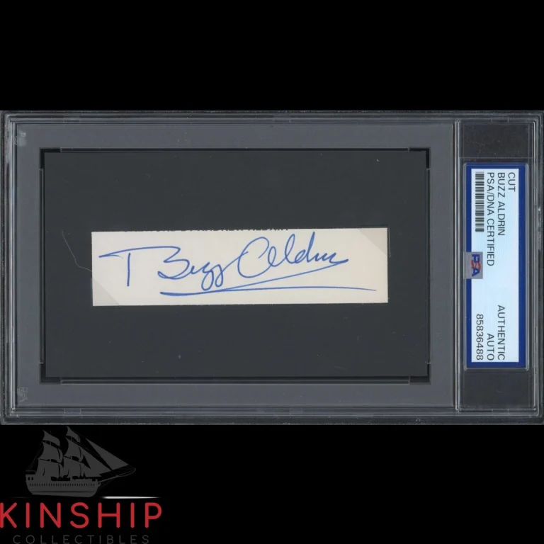 Buzz Aldrin signed Cut PSA DNA Slab Auto Apollo 11 Space Astronaut Moon C6465