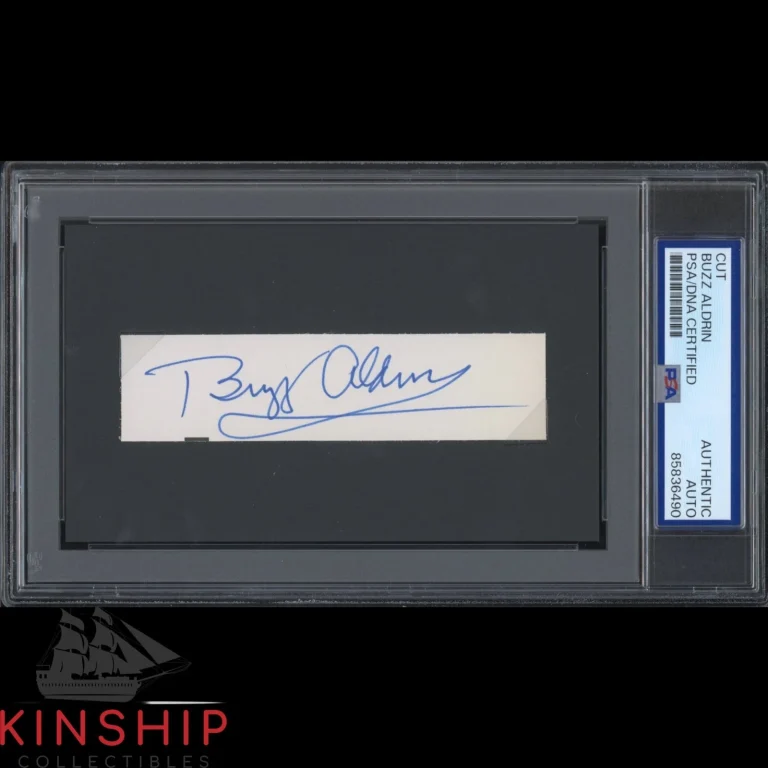 Buzz Aldrin signed Cut PSA DNA Slab Auto Apollo 11 Space Astronaut Moon C6458