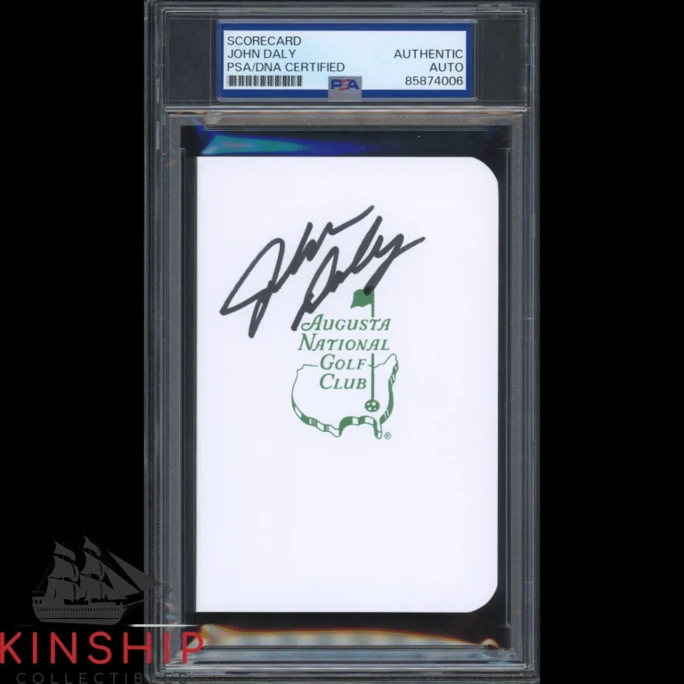 John Daly signed Augusta National Masters Scorecard PSA DNA Slab Golf Auto C6440