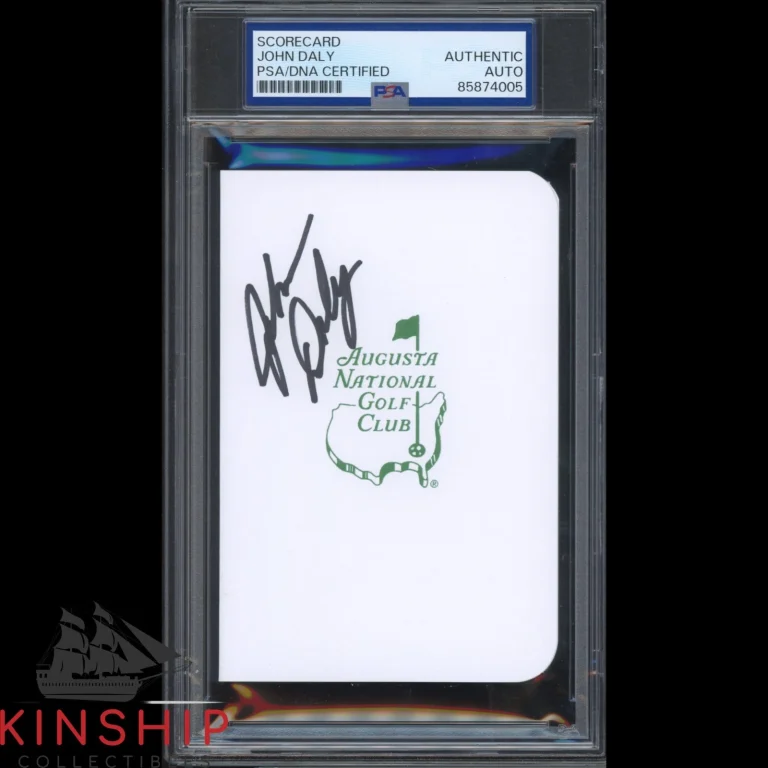 John Daly signed Augusta National Masters Scorecard PSA DNA Slab Golf Auto C6441
