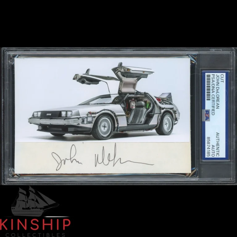 John DeLorean signed Cut PSA DNA Slabbed Rare BTTF Auto C6436