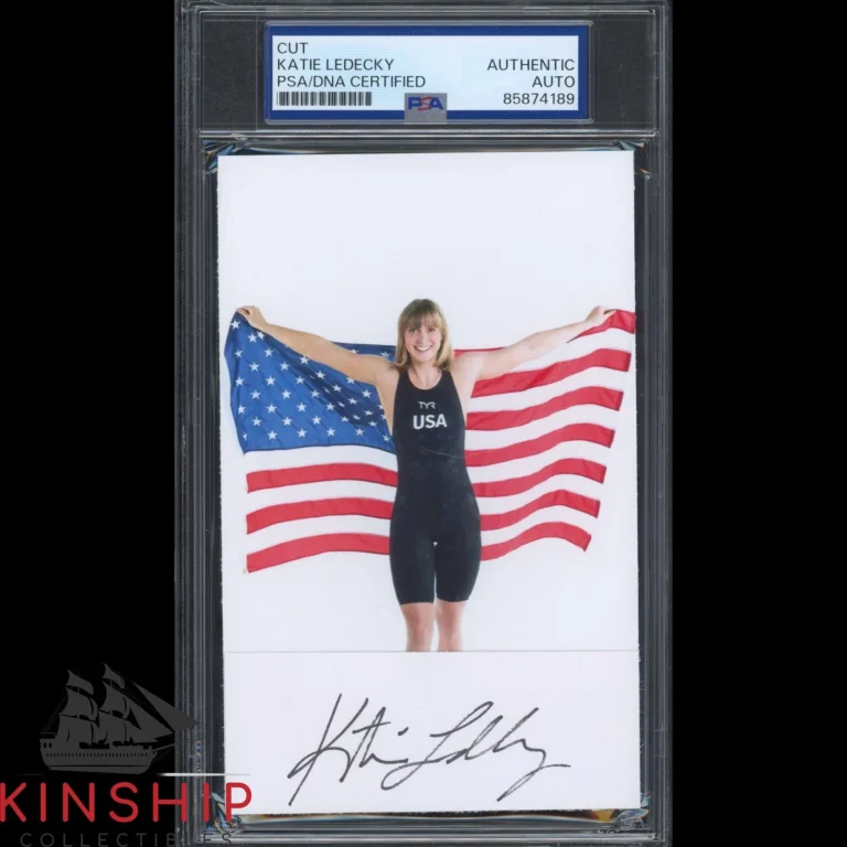 Katie Ledecky signed Cut PSA DNA Slab Swimming Olympic Auto C6437