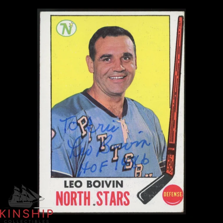 Leo Boivin signed 1969-70 Topps Trading Card #122 JSA COA Hockey HOF Auto Z2635
