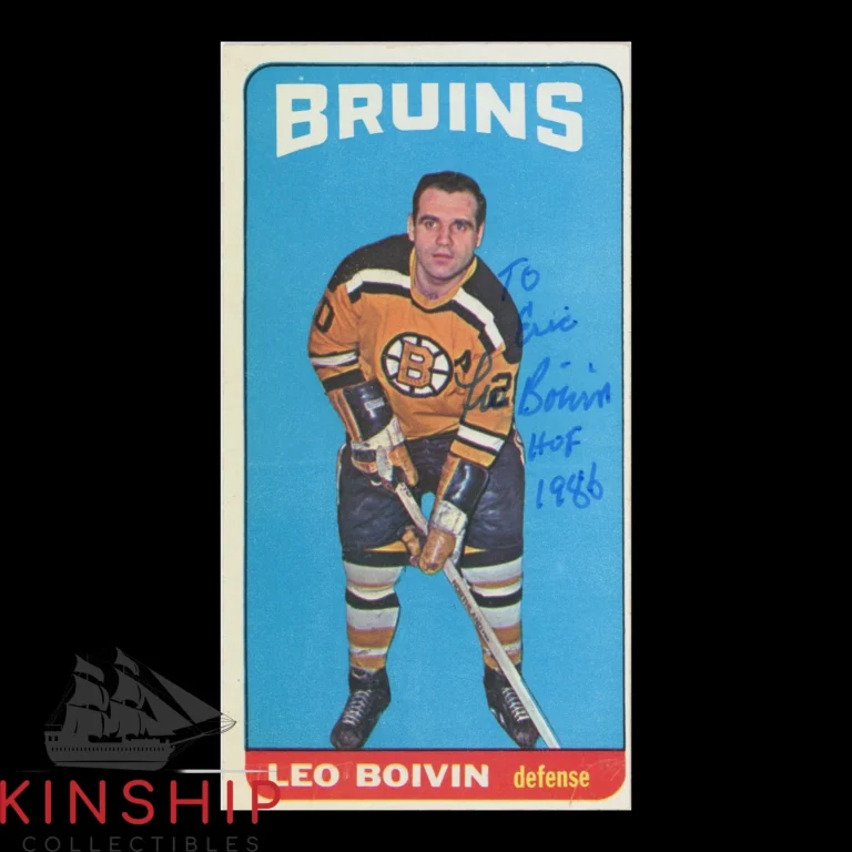 Leo Boivin signed 1964-65 Topps Trading Card #50 JSA COA Hockey HOF Auto Z2636