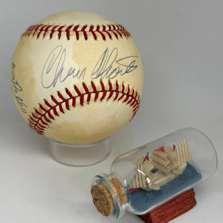 Chris Short signed Rawlings ONL Baseball JSA COA Phillies Inscribed Auto A4610