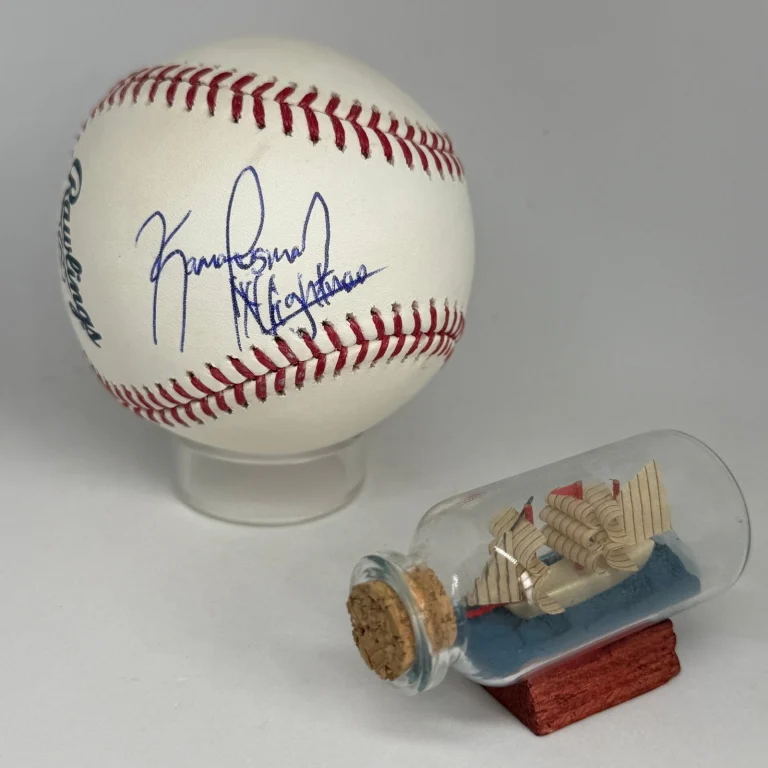Kamaru Usman signed Rawlings OML Baseball JSA COA MMA UFC Inscribed Auto A4614