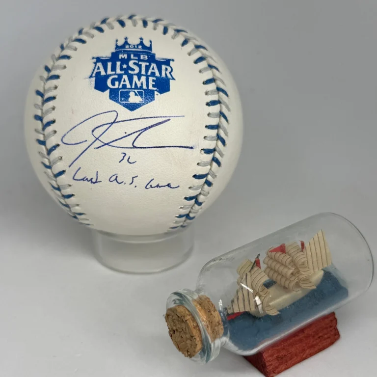 Josh Hamilton signed Rawlings 2012 All Star Game Logo Baseball JSA Auto A4627