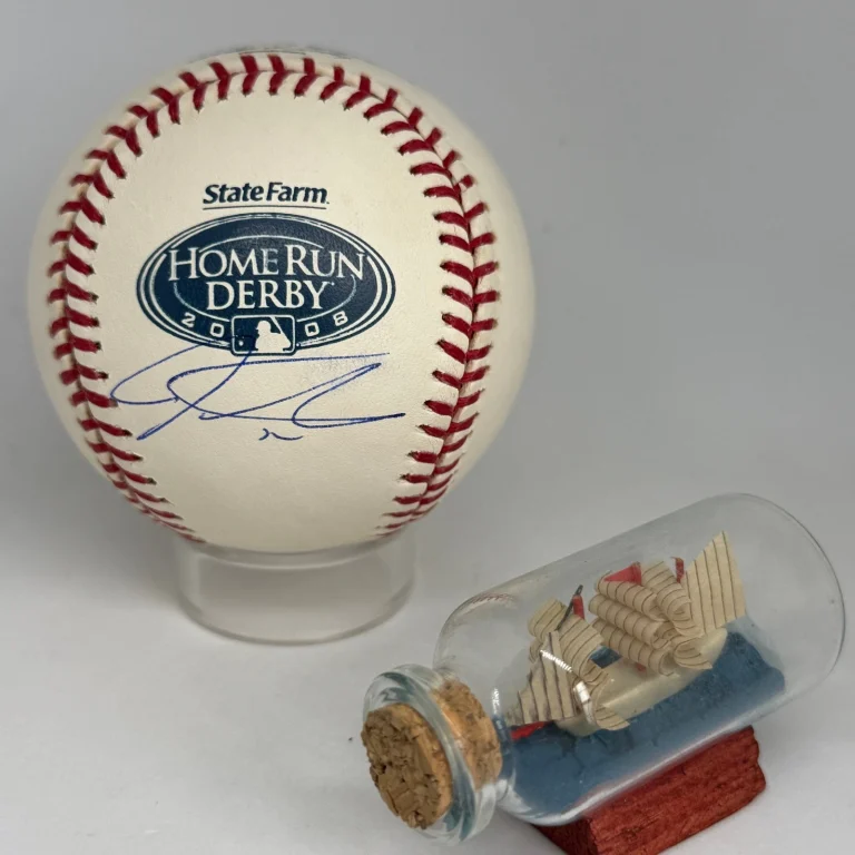 Josh Hamilton signed Rawlings 2008 Home Run Derby Logo Baseball JSA Auto A4632