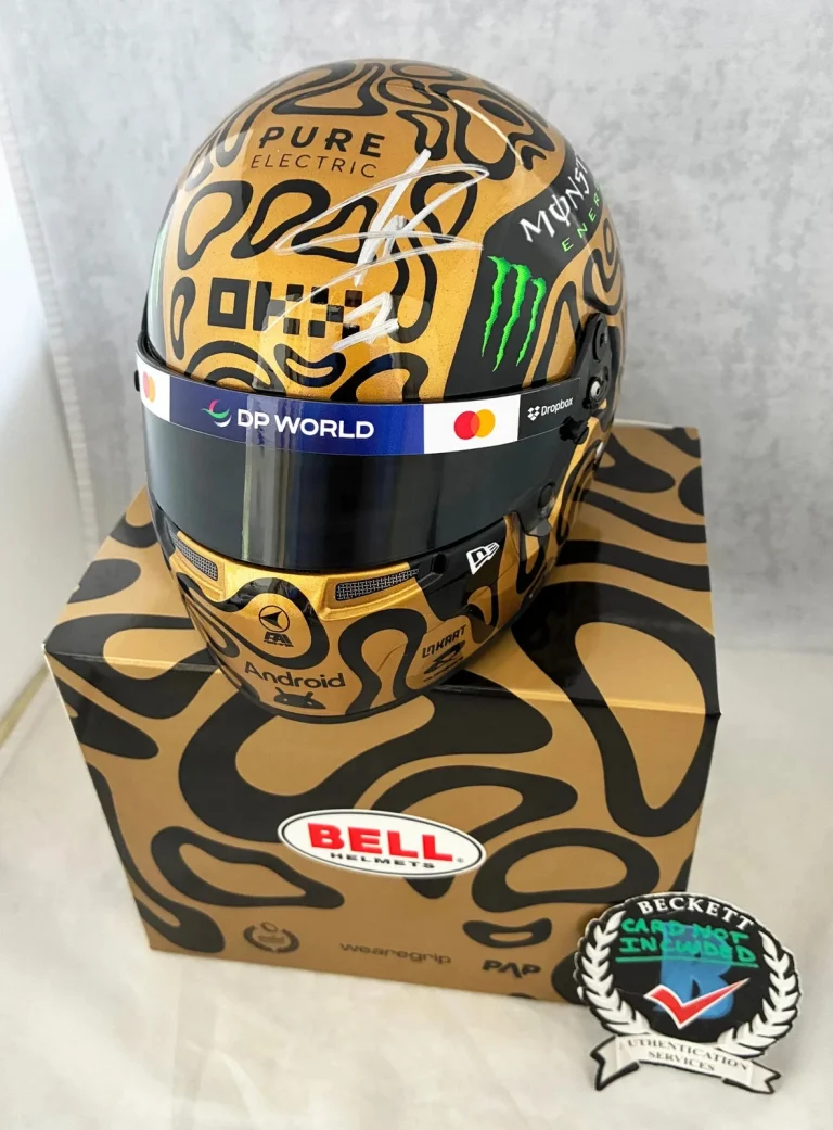 Lando Norris Signed Helmet 1:2 2025 World Champion McLaren F1 BAS 1 COA