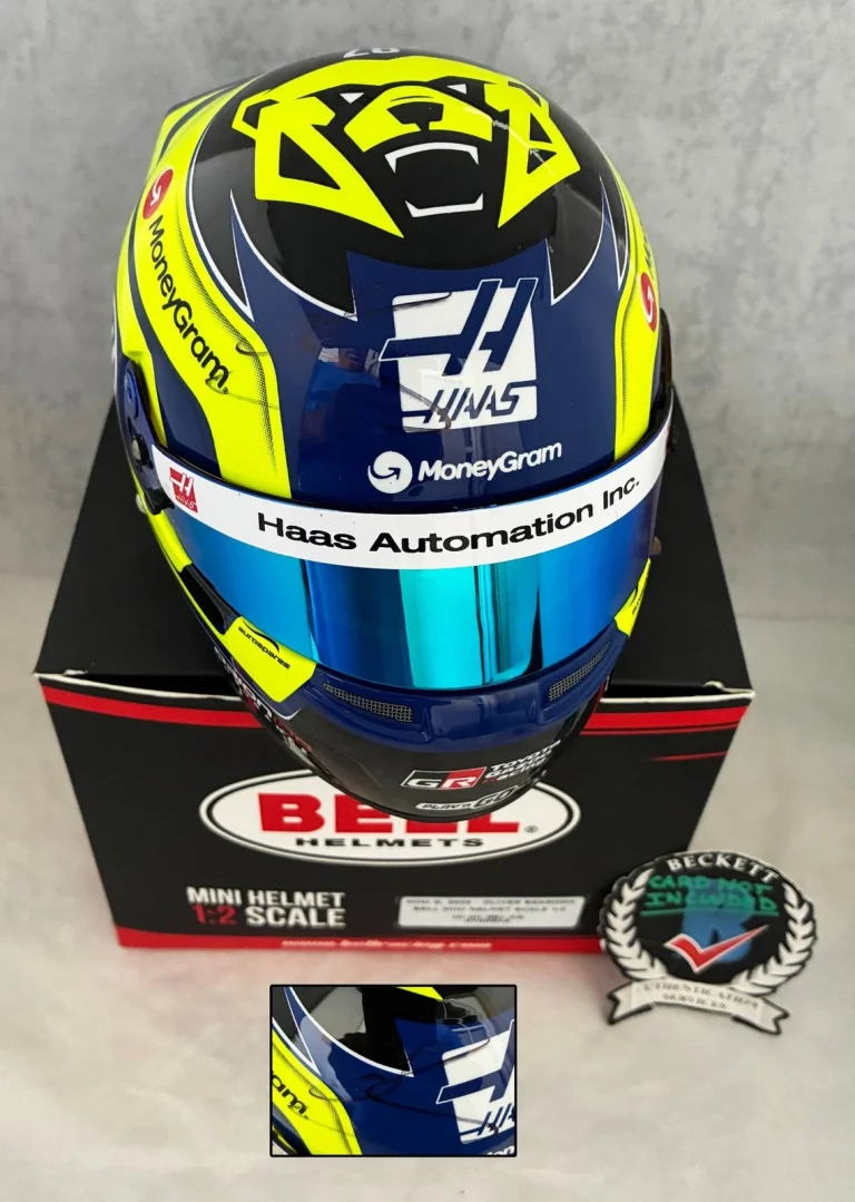 Oliver Bearman Signed Helmet 1:2 2025 Season Haas F1 BAS COA