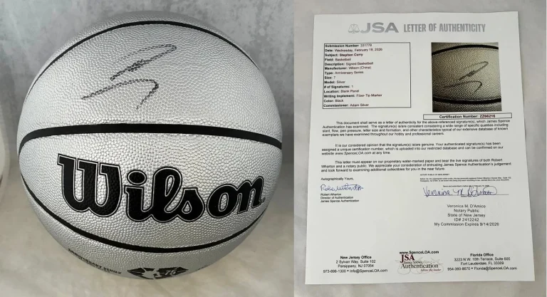 Steph Curry Signed Basketball Top 75 Limited Edition BAS COA