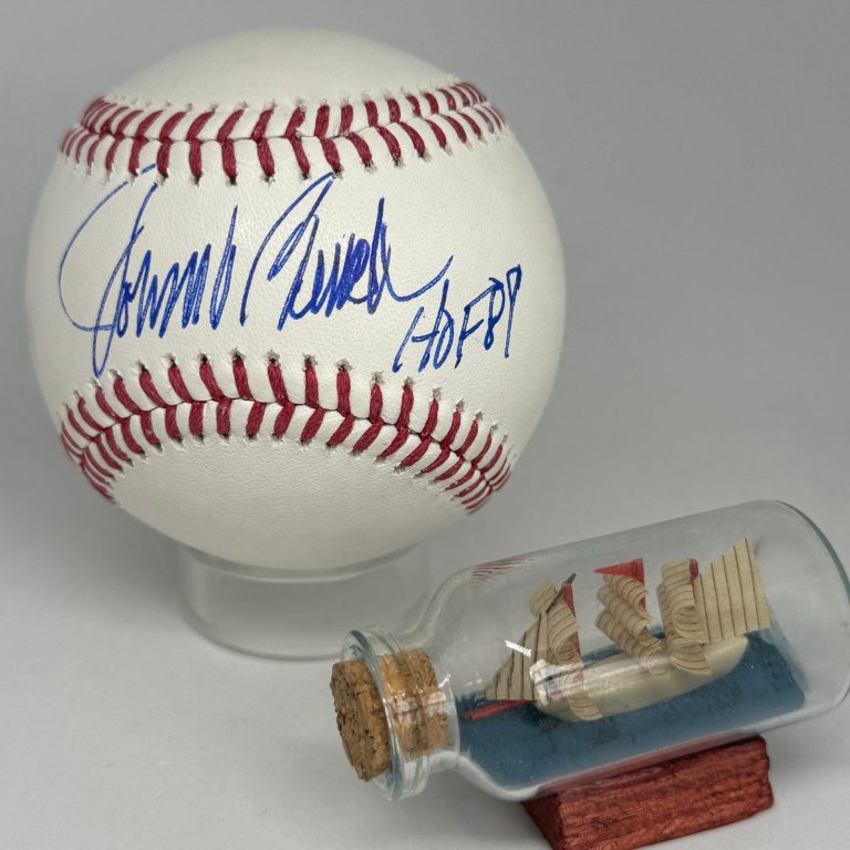Johnny Bench signed Rawlings USA 250 Logo Baseball JSA COA Inscribed HOF A4651