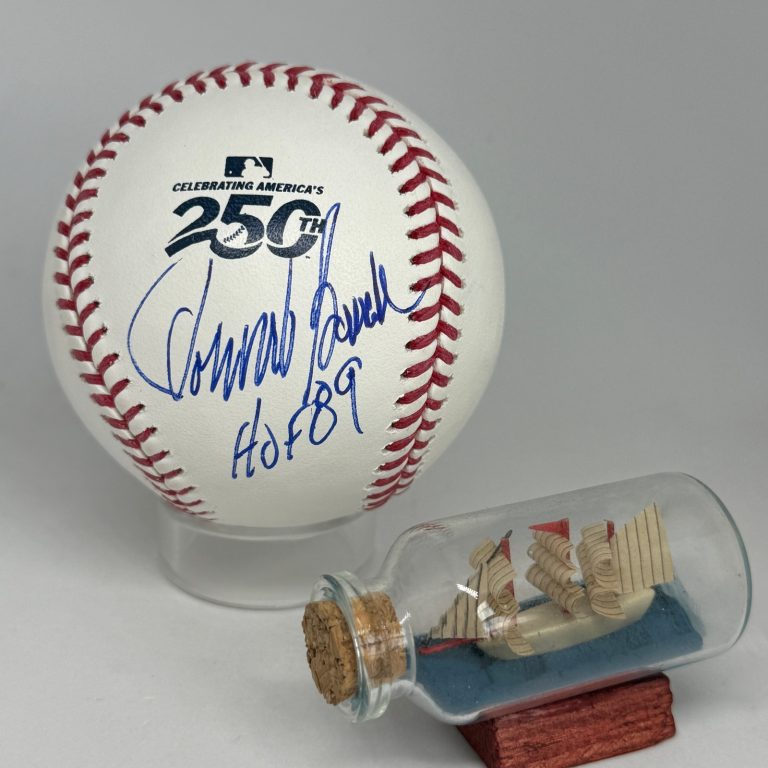 Johnny Bench signed Rawlings USA 250 Logo Baseball JSA COA Inscribed HOF A4652