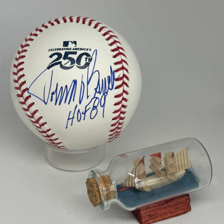 Johnny Bench signed Rawlings USA 250 Logo Baseball JSA COA Inscribed HOF A4653