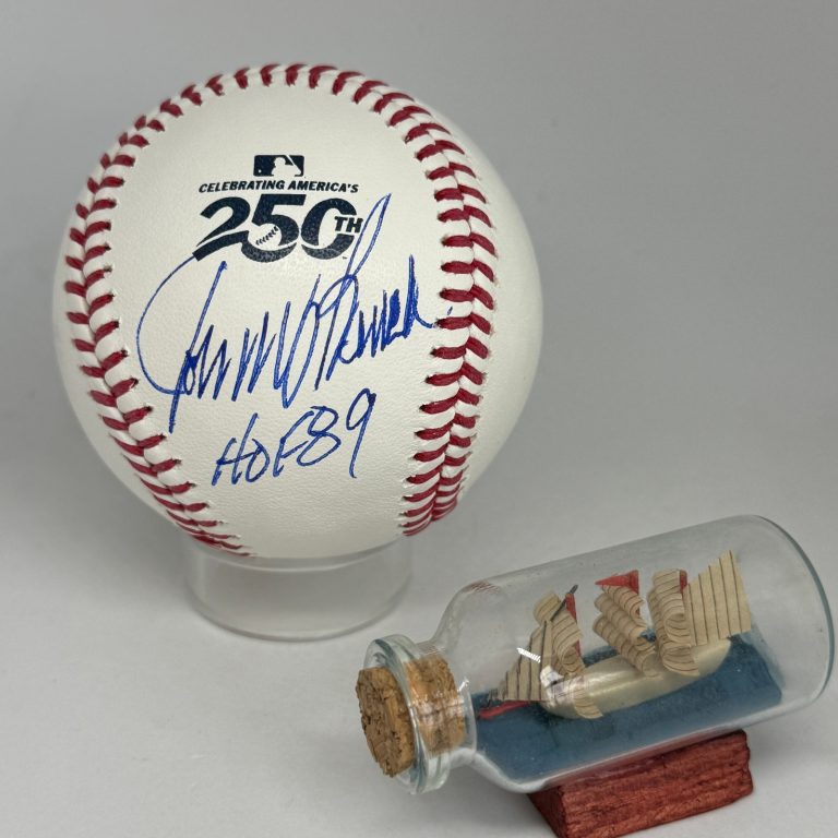 Johnny Bench signed Rawlings USA 250 Logo Baseball JSA COA Inscribed HOF A4654