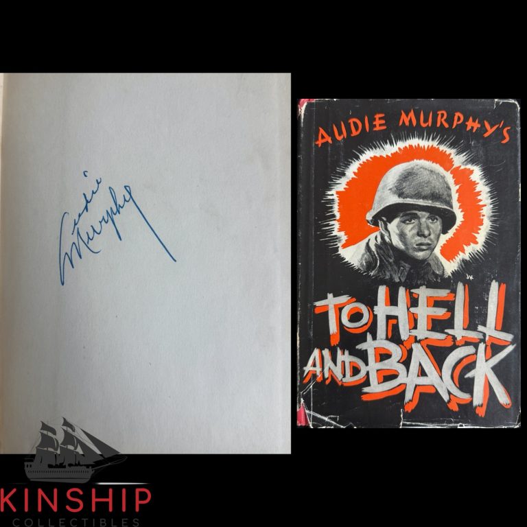 Audie Murphy signed To Hell And Back Book JSA LOA Military Actor Auto E421