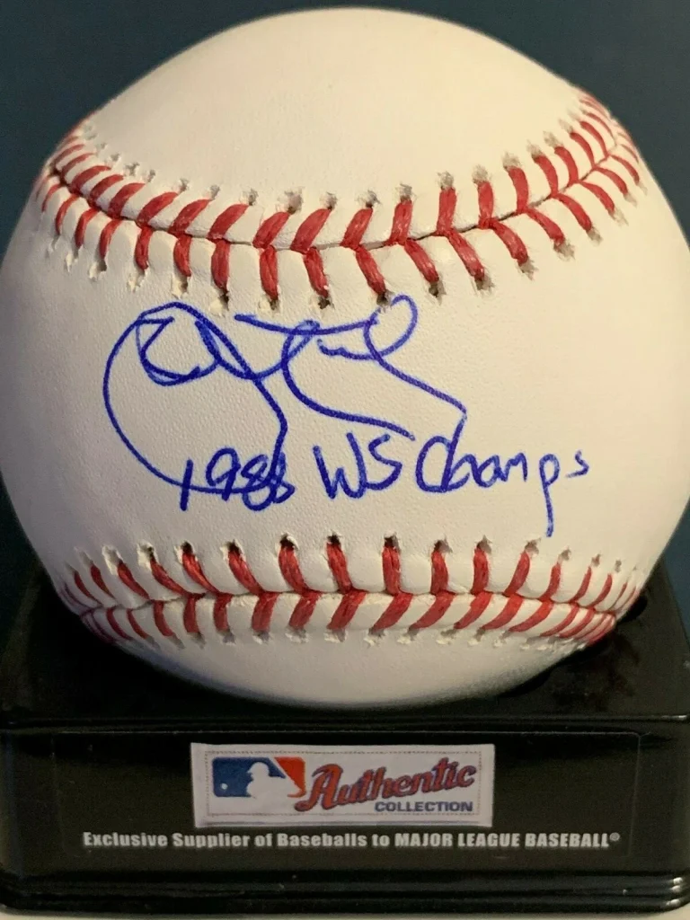 JOHN TUDOR  LOS ANGELES DODGERS  1988 WS CHAMPS    SIGNED OML BASEBALL