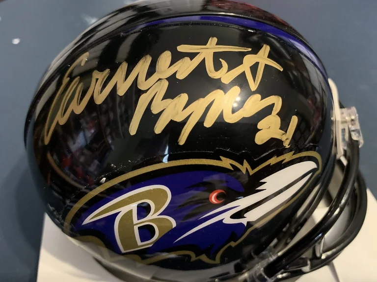 EARNEST BYNER  BALTIMORE RAVENS   SIGNED MINI HELMET