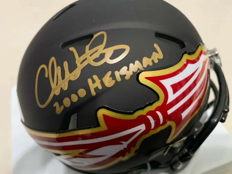 CHRIS WEINKE FLORIDA STATE SEMINOLES 2000 HEISMAN PSA AUTHENTIC AMP MINI