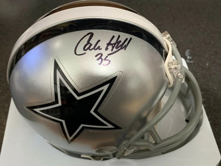 CALVIN HILL  DALLAS COWBOYS    SIGNED MINI HELMET