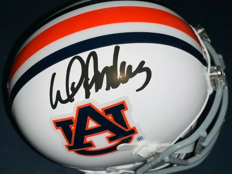 WILLIAM ANDREWS  AUBURN TIGERS  SIGNED SCHUTT MINI HELMET
