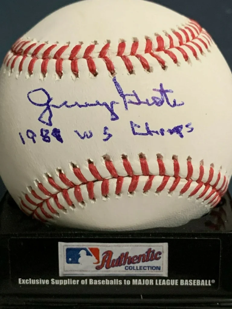 JERRY GROTE  LOS ANGELES DODGERS  1981 WS CHAMPS  SIGNED OML BASEBALL