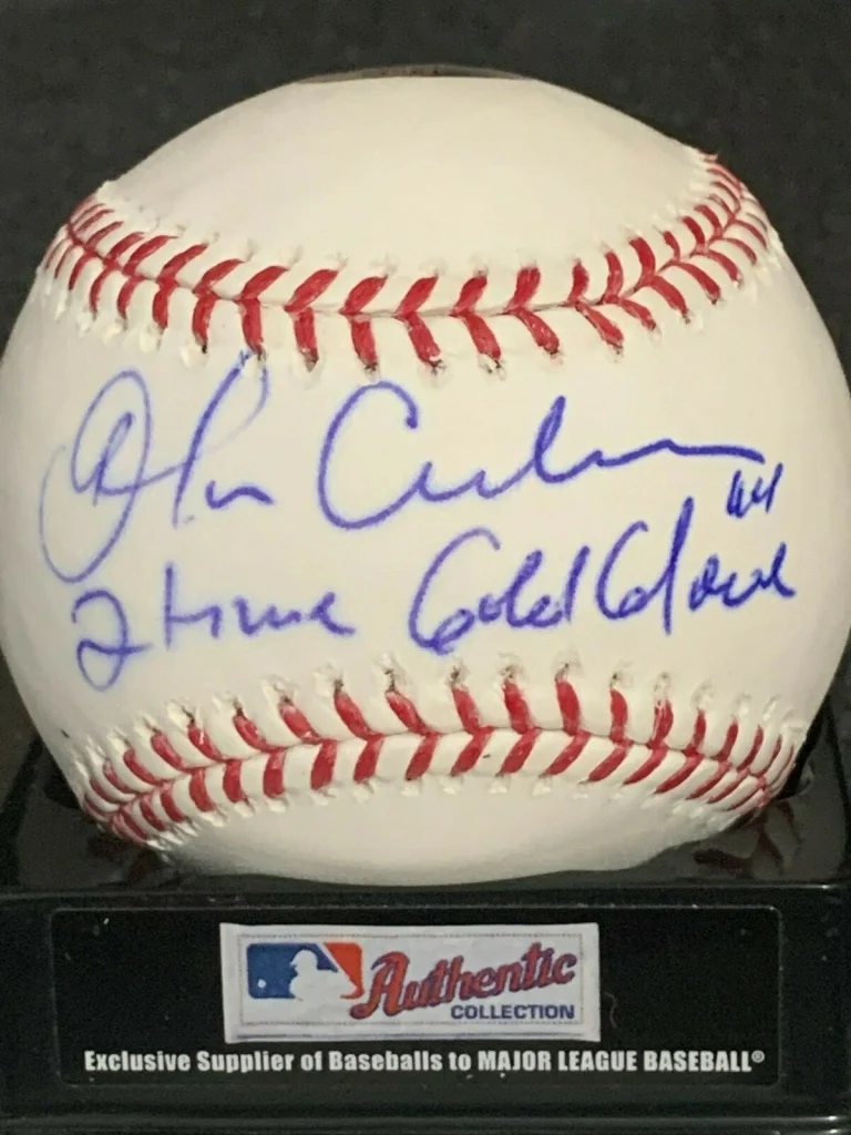 ORLANDO CABRERA  BOSTON RED SOX  2 X GOLD GLOVE  SIGNED OML BASEBALL