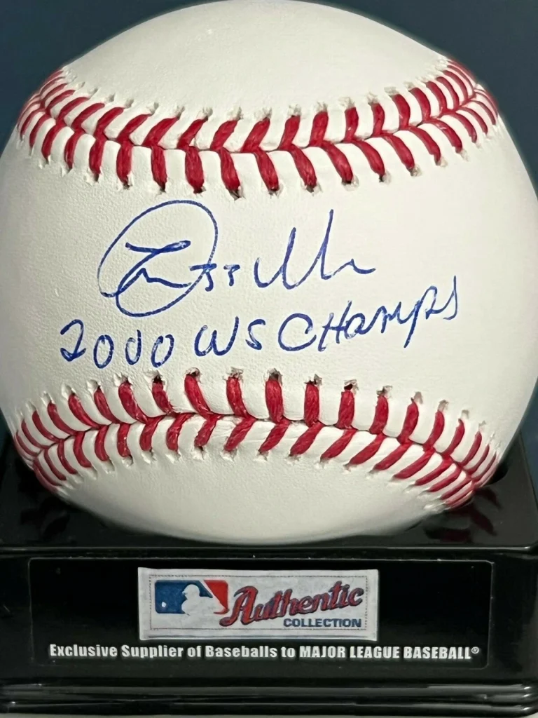 LEE MAZZILLI  NEW YORK YANKEES  2000 WS CHAMPS  SIGNED OML BASEBALL