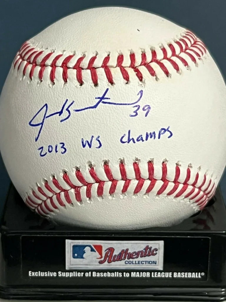 JARROD SALTALAMACCHIA  BOSTON RED SOX  2013 WS CHAMPS  SIGNED OML BASEBALL