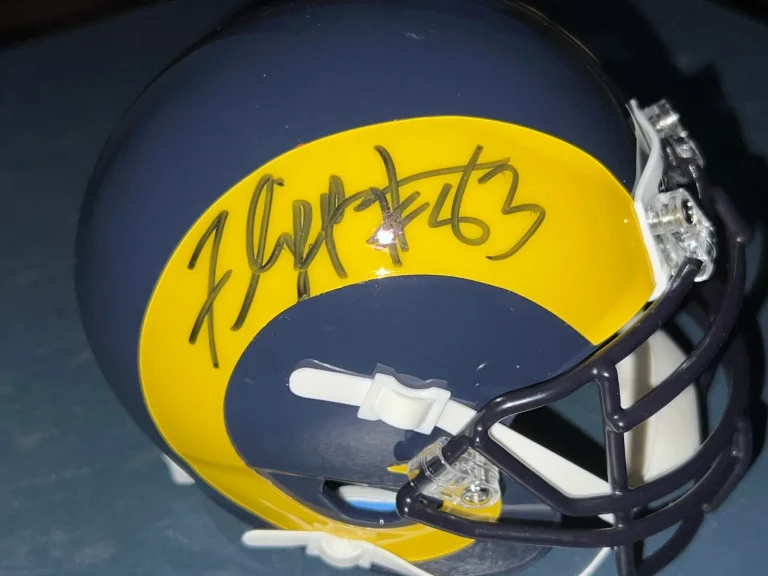 FLIPPER ANDERSON  LOS ANGELES RAMS   SIGNED SCHUTT MINI HELMET
