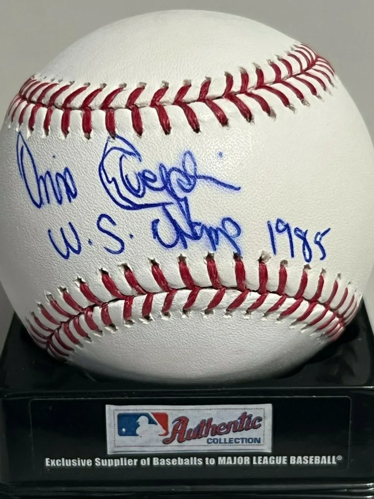 ONIX CONCEPCION  KANSAS CITY ROYALS  WS CHAMPS 1985  OML BASEBALL
