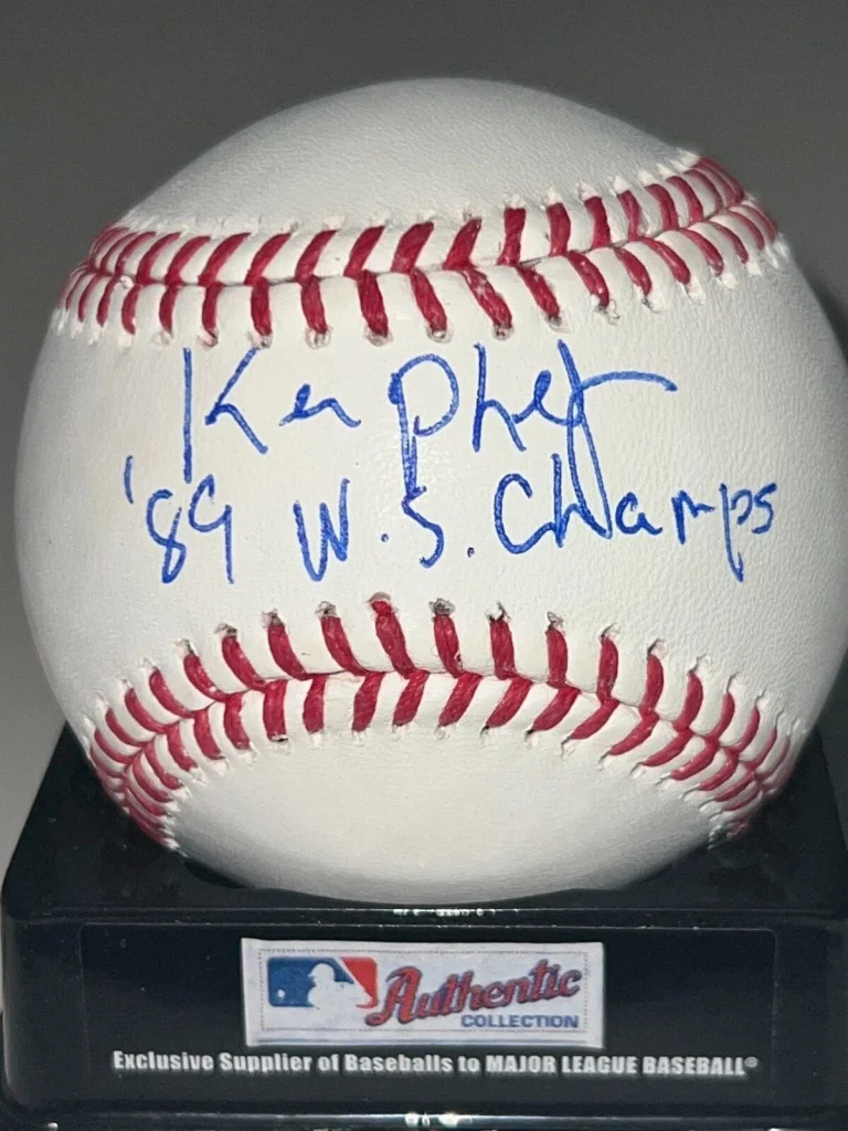 KEN PHELPS  OAKLAND A'S  1989 WS CHAMPS  SIGNED OML BALL