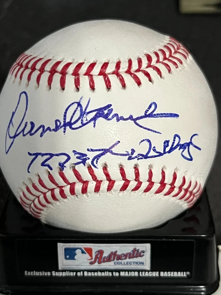 DAROLD KNOWLES  OAKLAND A'S    72-74 WS CHAMPS   SIGNED OML BASEBALL