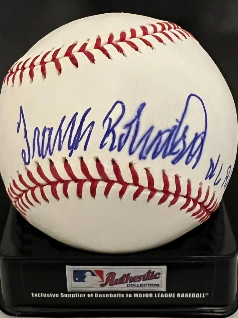 FRANK ROBINSON BALTIMORE ORIOLES / CINCINNATI REDS AL/NL MVP  SIGNED OML BALL