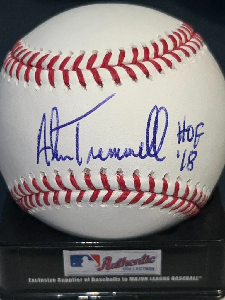 ALAN TRAMMELL  DETROIT TIGERS HOF 18  SIGNED OFFICIAL MAJOR LEAGUE BASEBALL