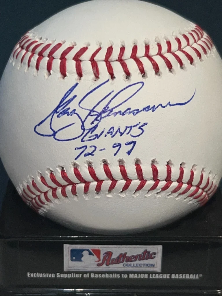 GARY THOMASSON  SAN FRANCISCO GIANTS  1972-77  SIGNED OML BASEBALL