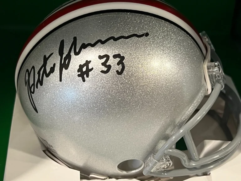 PETE JOHNSON  OHIO STATE BUCKEYES    SIGNED MINI HELMET