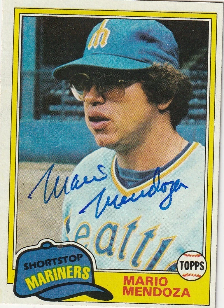 MARIO MENDOZA TEXAS RANGERS  SIGNED 1981 TOPPS TRADED CARD #801