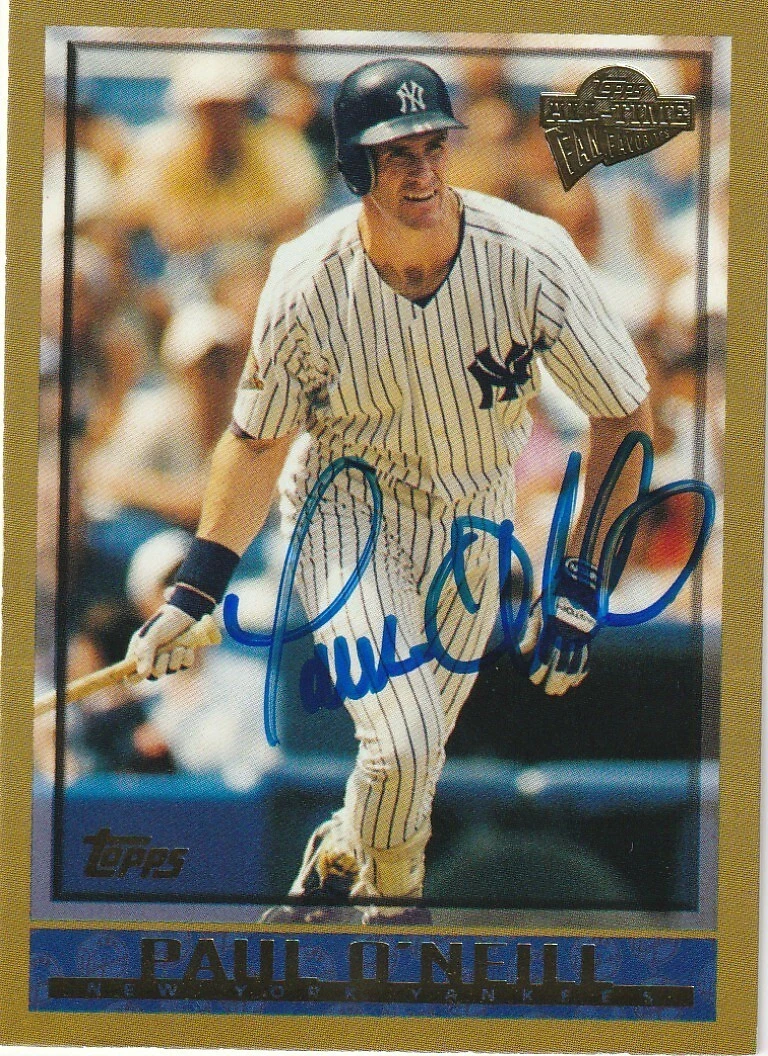 PAUL O'NEILL NEW YORK YANKEES SIGNED 2003 TOPPS ALL-TIME FAN FAVORITES #124