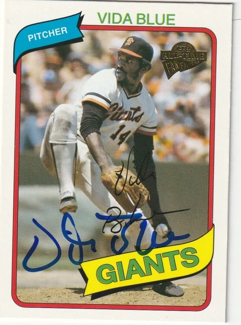 VIDA BLUE SAN FRANCISCO GIANTS  SIGNED 2004 TOPPS ALL-TIME FAN FAVORITES #57