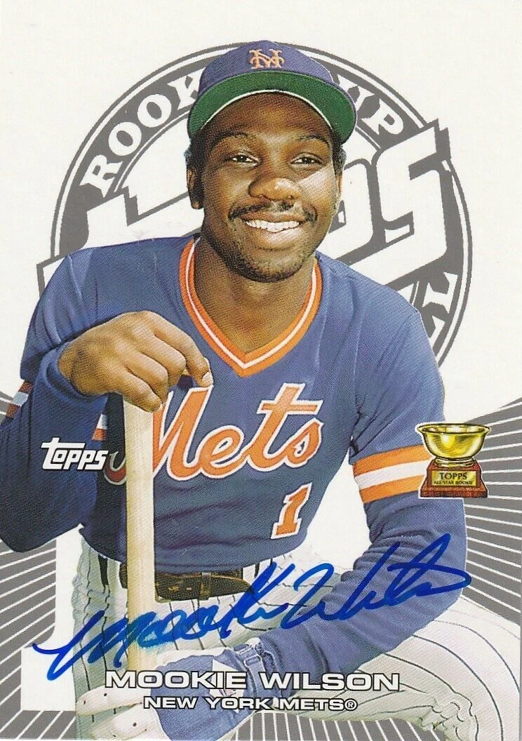 MOOKIE WILSON NEW YORK METS  SIGNED 2005 TOPPS ROOKIE CUP CARD #44