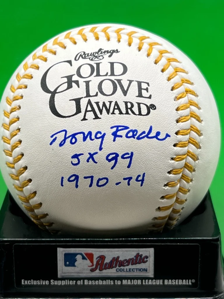 DOUG RADER  HOUSTON ASTROS  5 X GOLD GLOVE  SIGNED OML GOLD GLOVE BASEBALL