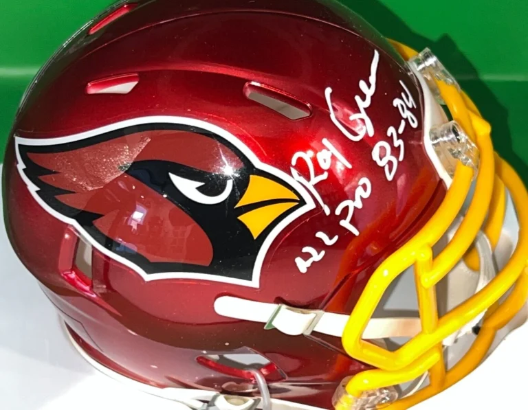 ROY GREEN  ST. LOUIS CARDINALS  ALL PRO 83-84  FLASH SIGNED RIDDELL MINI HELMET