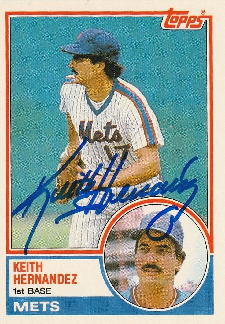 KEITH HERNANDEZ  NEW YORK METS  SIGNED 1983 TOPPS TRADED CARD #43T