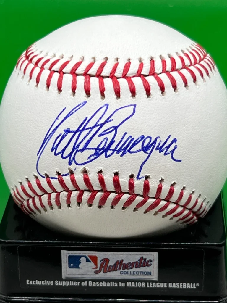 KURT BEVACQUA  CLEVELAND INDIANS / KANSAS CITY ROYALS  SIGNED OML BASEBALL