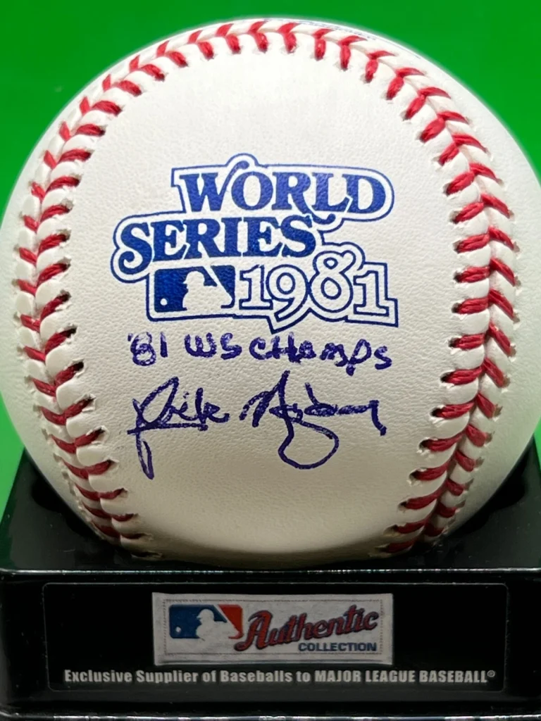 RICK MONDAY LOS ANGELES DODGERS 1981 WS CHAMPS   SIGNED 1981 WS OML BASEBALL