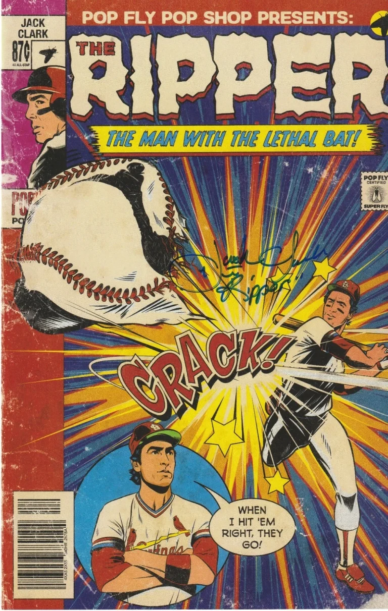 JACK CLARK  ST. LOUIS CARDINALS SIGNED THE RIPPER #144 POP FLY ART #146/243