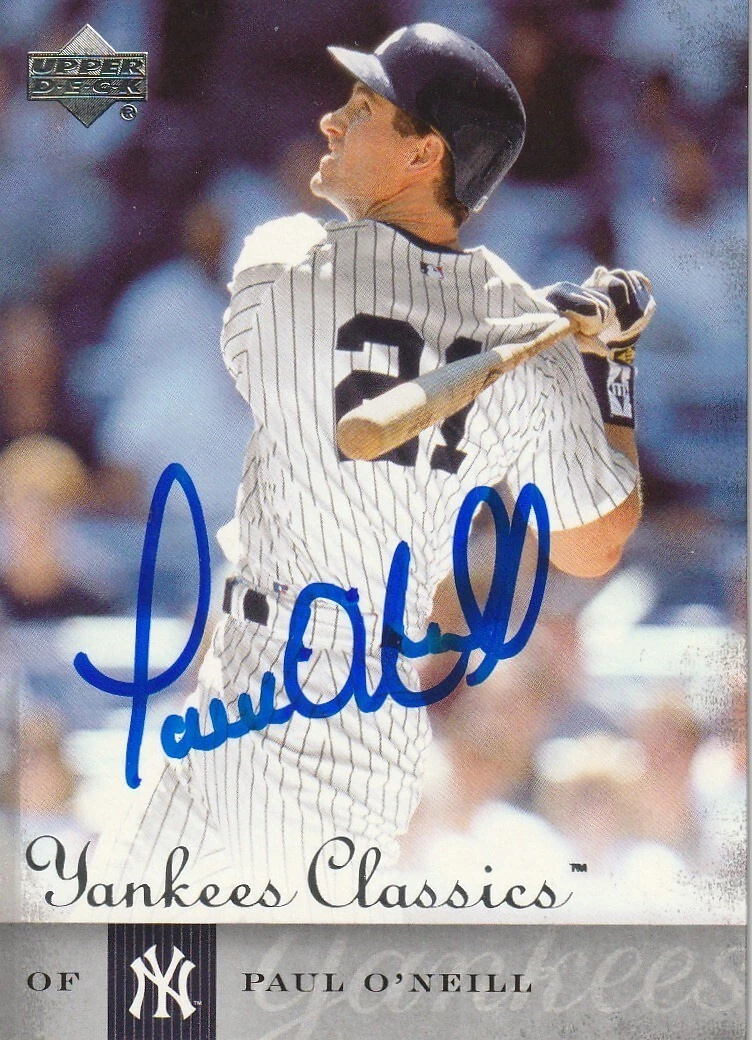 PAUL O'NEILL NEW YORK YANKEES  SIGNED 2004 UPPER DECK YANKEES CLASSIC CARD #50