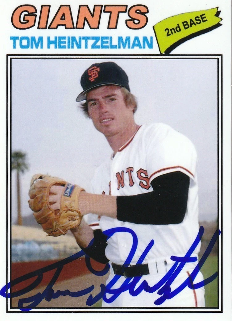 TOM HEINTZELMAN  SAN FRANCISCO GIANTS  SIGNED 1977 STYLE CUSTOM CARD