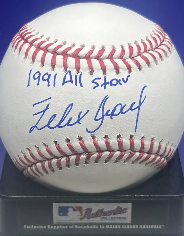 FELIX JOSE  ST. LOUIS CARDINALS 1991 ALL STAR  SIGNED OML BASEBALL